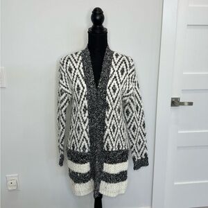 Merona Fuzzy Front Open Long Cardigan